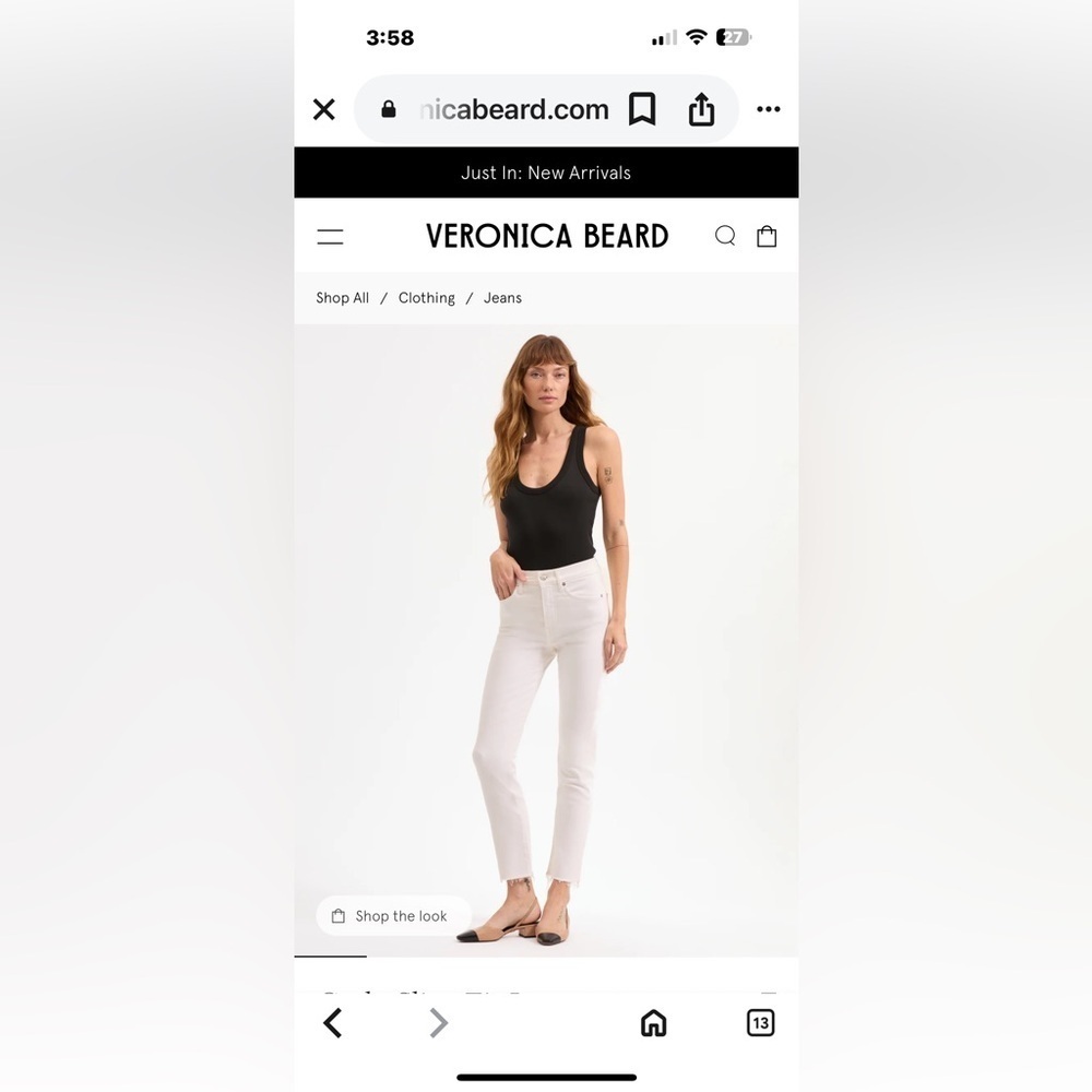 Veronica Beard Cream Women Jeans - Picture 9 of 13